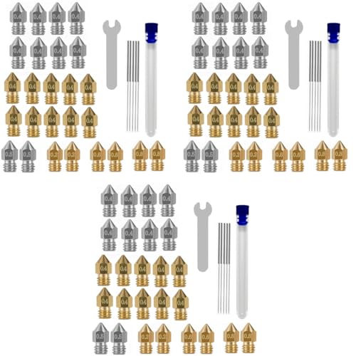 Serplex® 32PCS 3D Printer Nozzle MK8 Extruder High Temperature Pointed Wear Resistant for Makerbot Creality CR-10 5 Size 0.2mm 0.4mm 0.5mm 0.6mm 0.8mm Serplex® 32PCS 3D Printer Nozzle MK8 Extruder High Temperature Pointed Wear Resistant for Makerbot Creality CR-10 5 Size 0.2mm 0.4mm 0.5mm 0.6mm 0.8mm